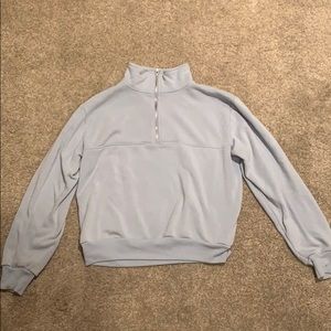BRANDY MELVILLE Quarter Zip, Light Blue